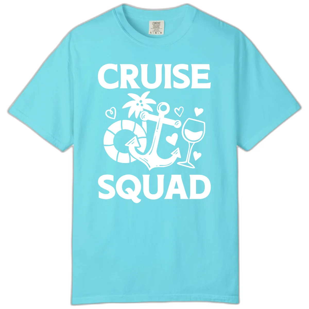 Cruise Squad Comfort Color Tee in Lagoon Blue