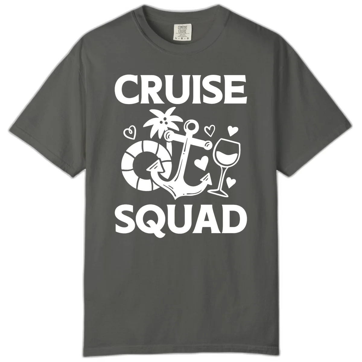 Cruise Squad Comfort Color Tee in Pepper