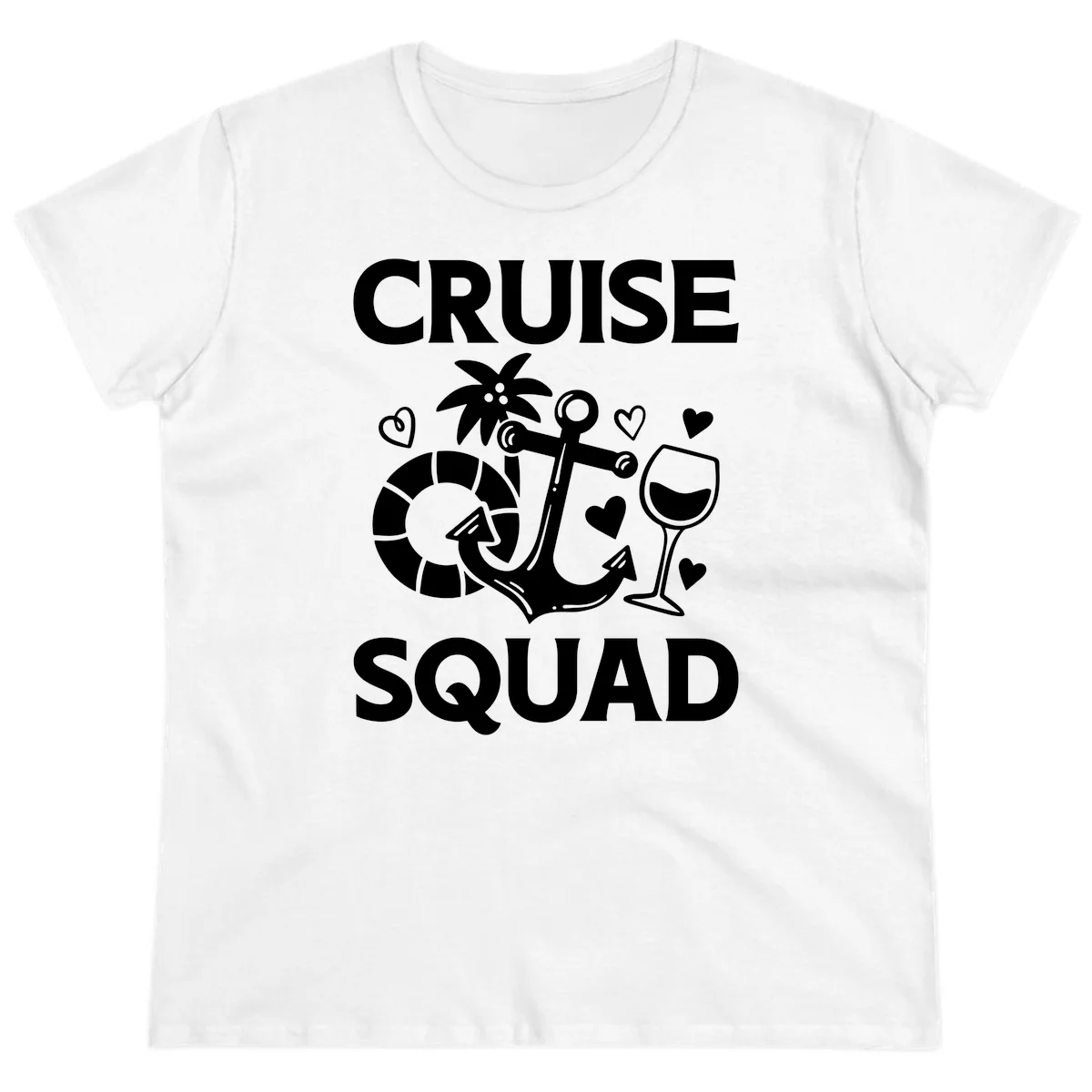 Cruise Squad Ladies Tee in White
