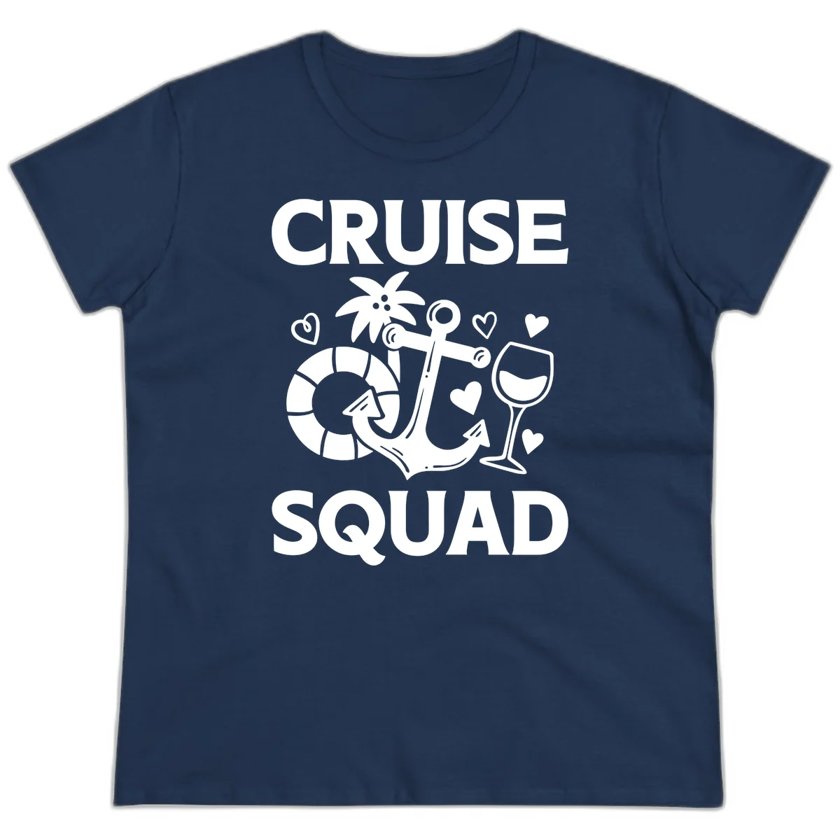 Cruise Squad Ladies Tee in Navy