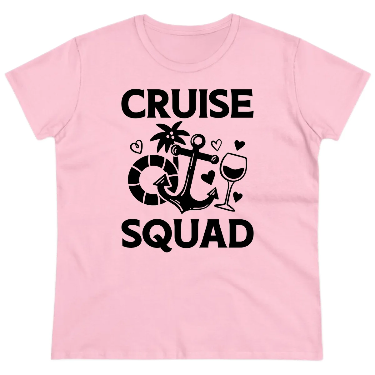 Cruise Squad Ladies Tee in Light Pink