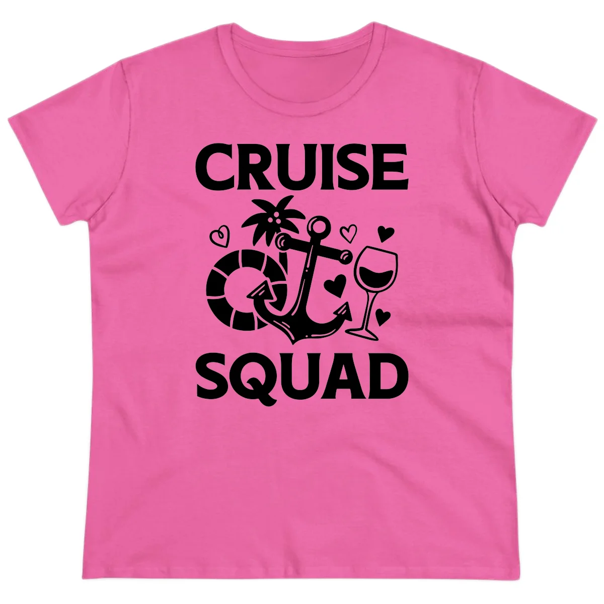 Cruise Squad Ladies Tee in Azalea
