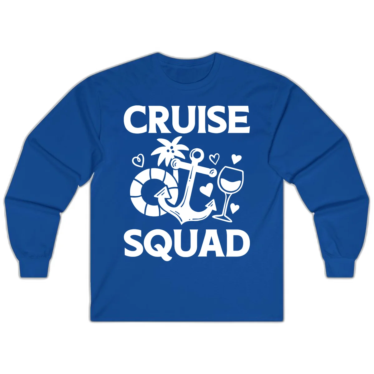 Cruise Squad Long Sleeve Tee in Royal