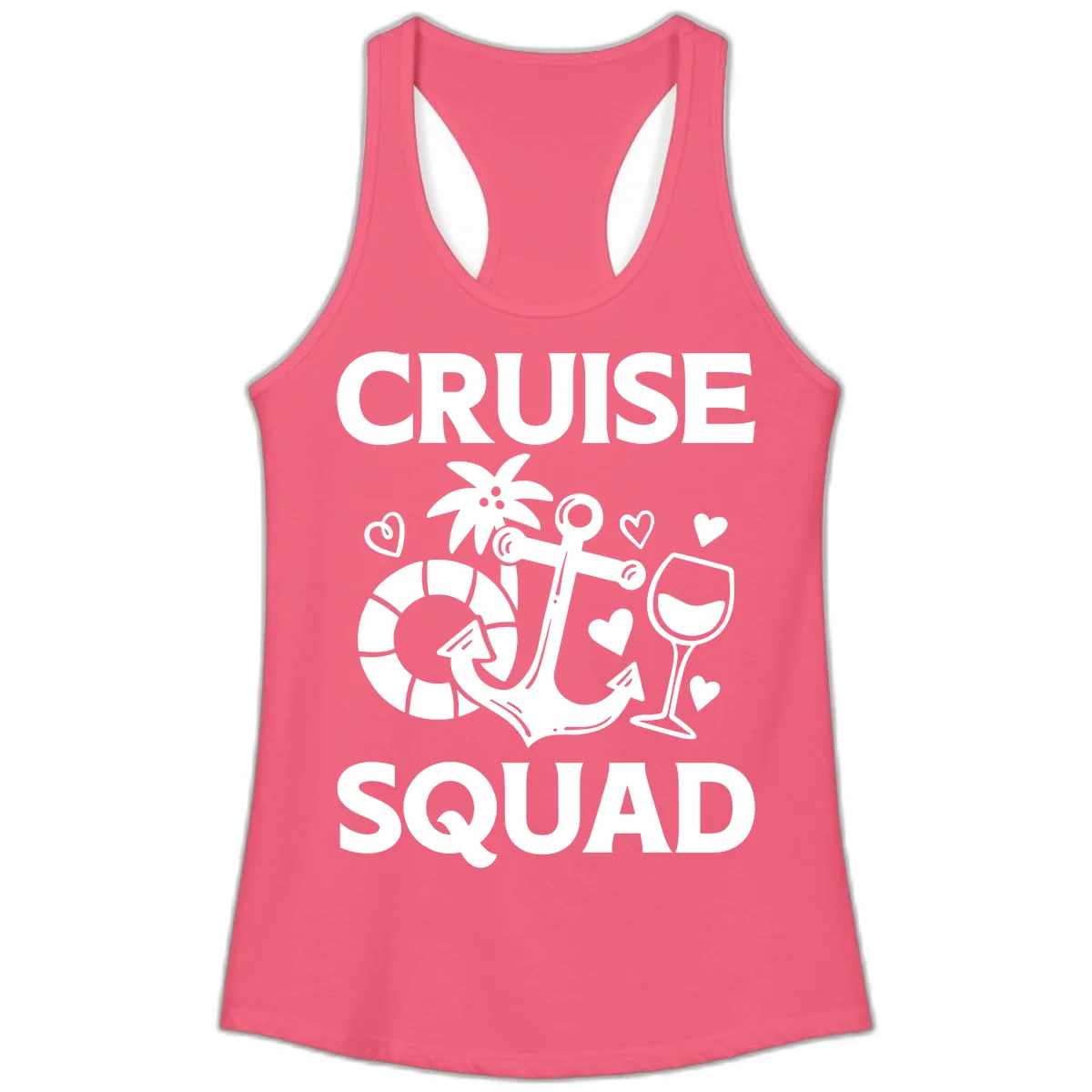 Cruise Squad Ladies Tank in Hot Pink