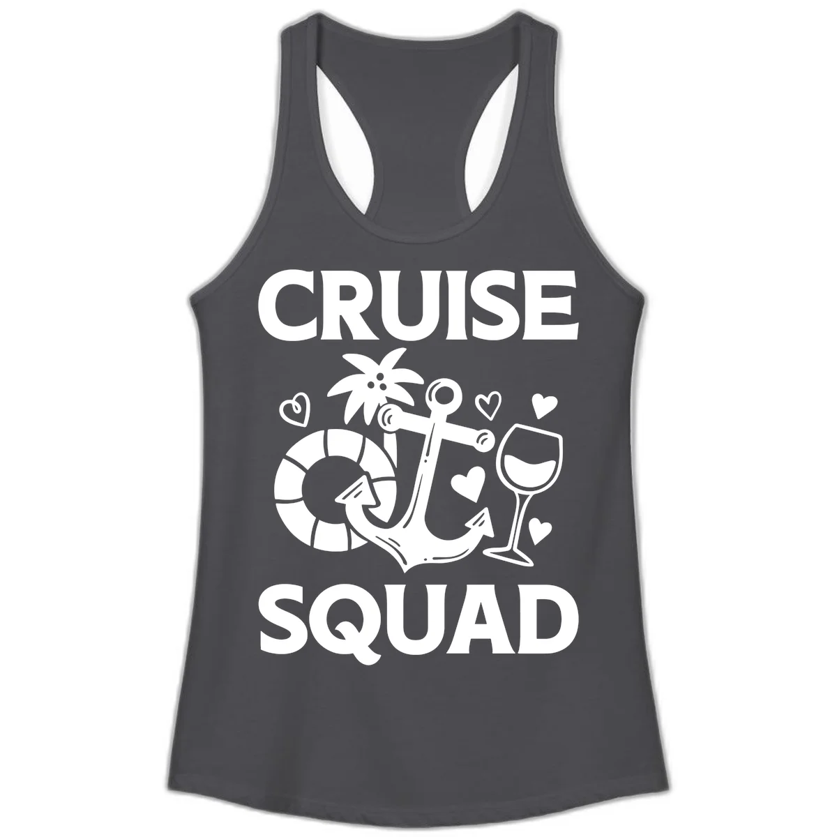 Cruise Squad Ladies Tank in Solid Dark Gray