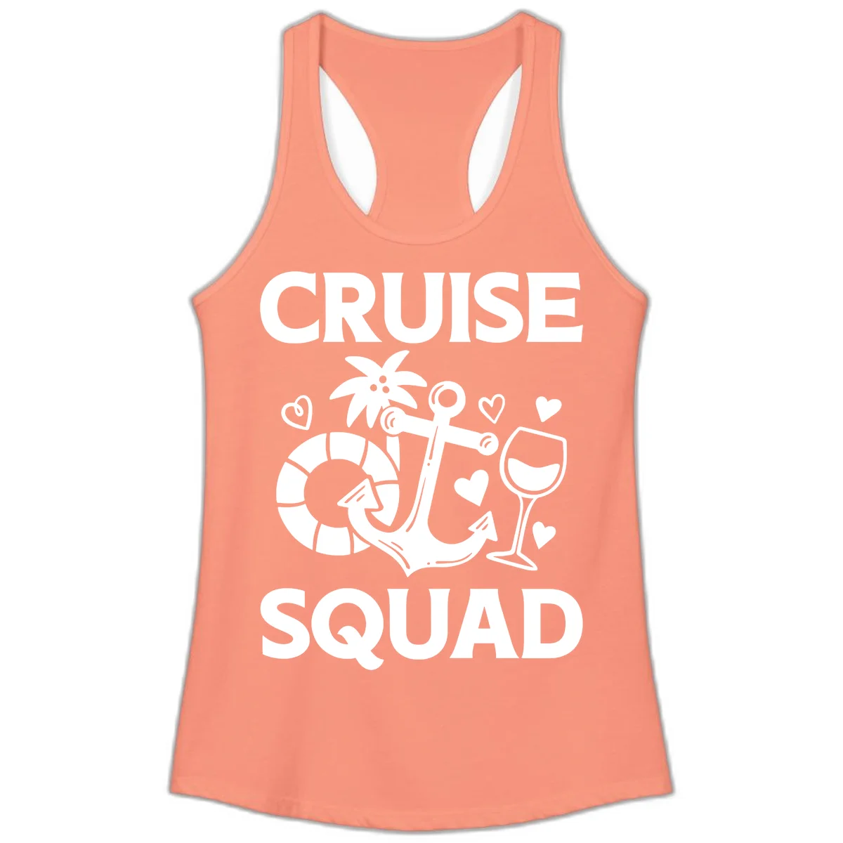 Cruise Squad Ladies Tank in Solid Light Orange