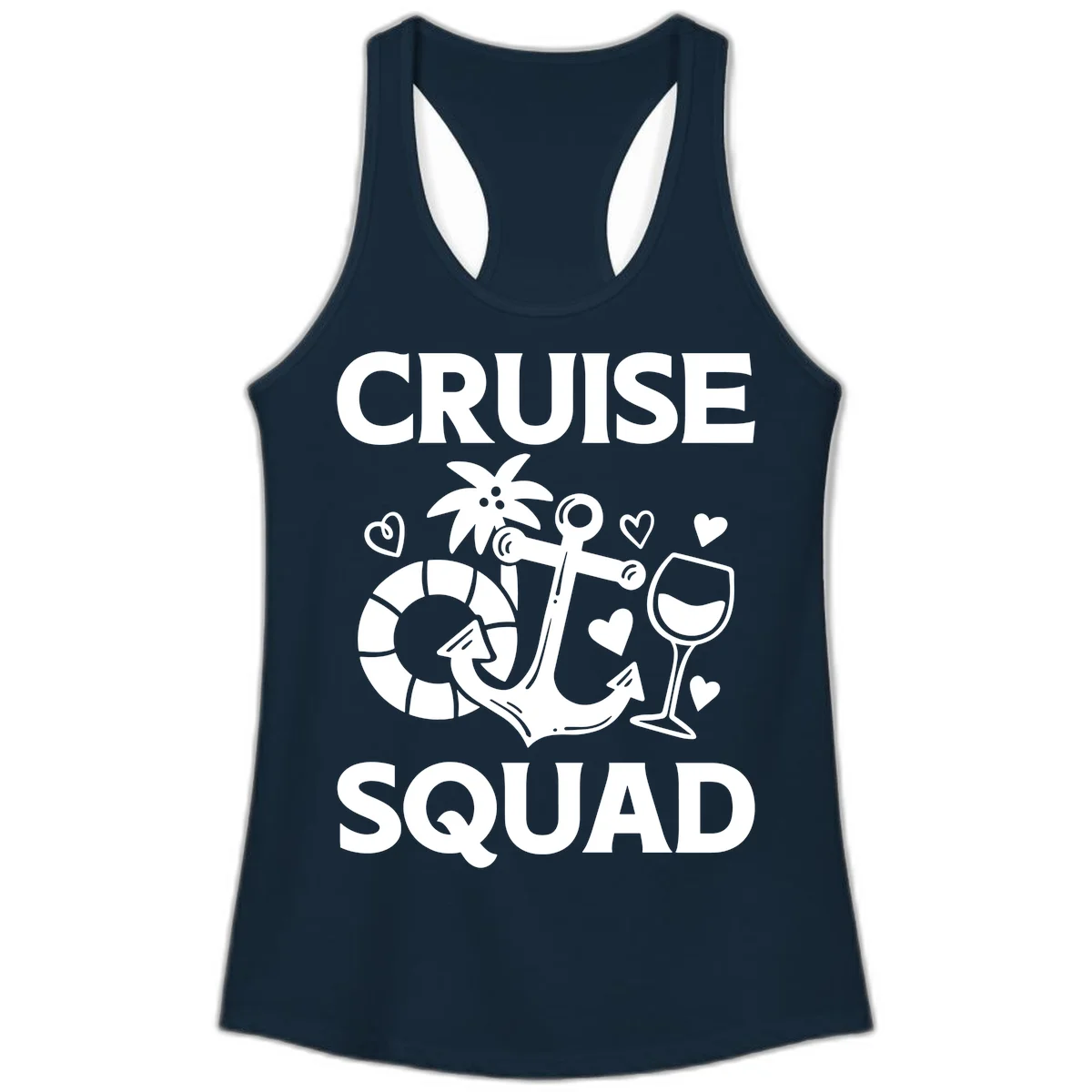 Cruise Squad Ladies Tank in Solid Midnight Navy