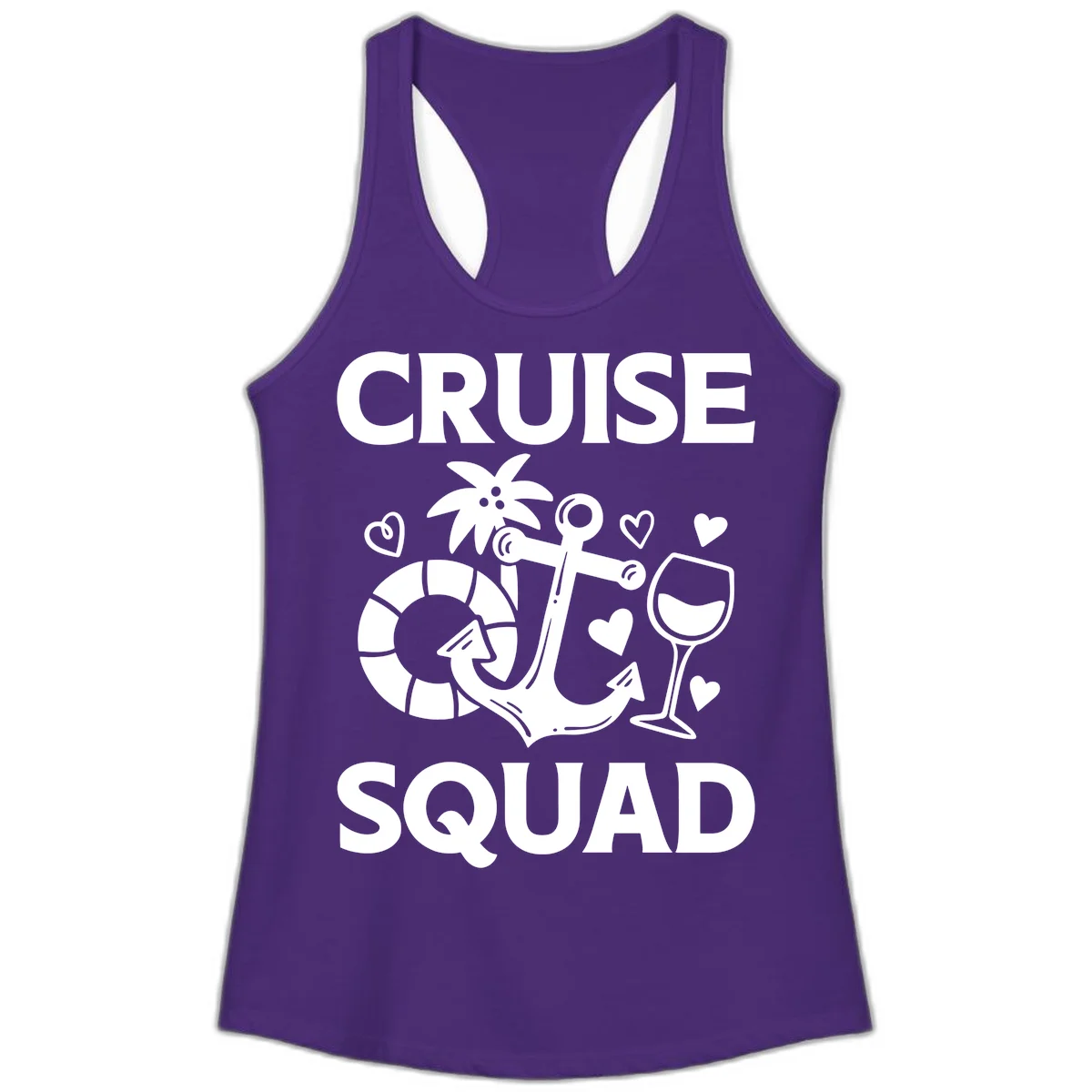 Cruise Squad Ladies Tank in Solid Purple Rush