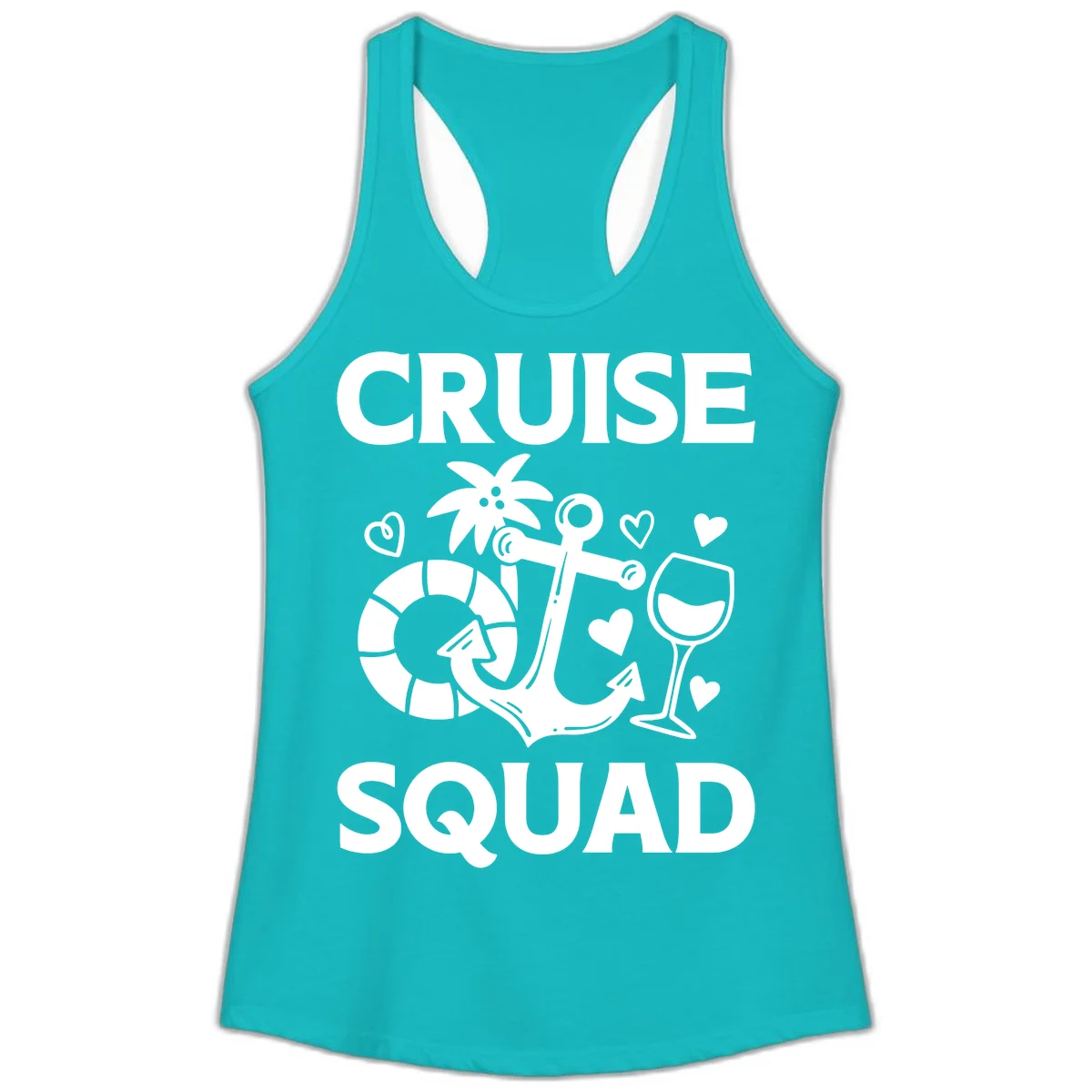Cruise Squad Ladies Tank in Tahiti Blue