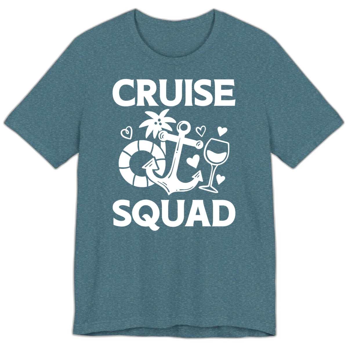 Cruise Squad Premium T-Shirt in Heather Deep Teal