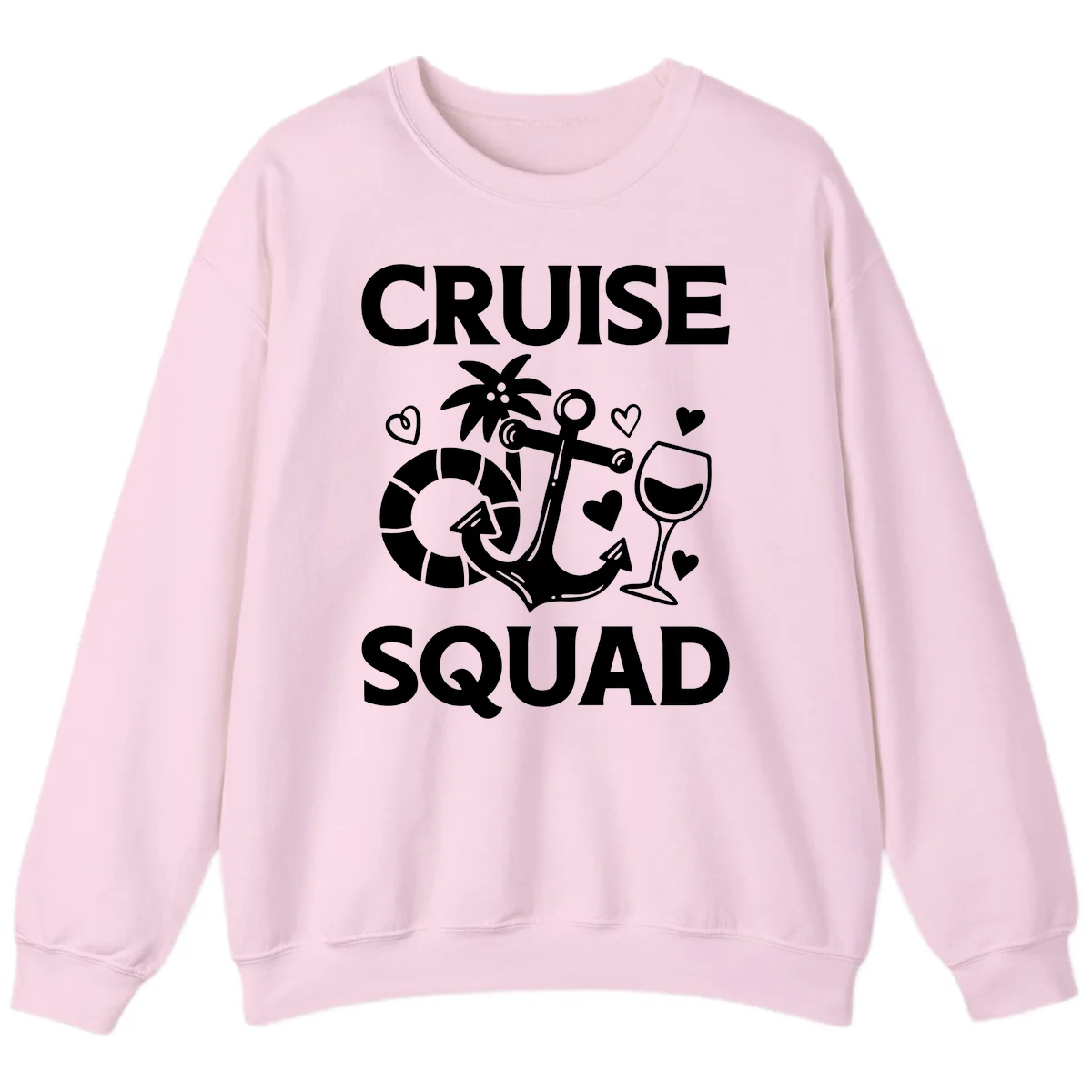 Cruise Squad Sweatshirt in Light Pink