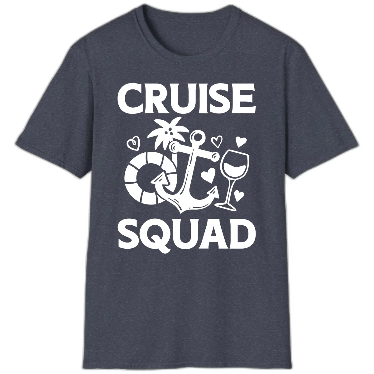 Cruise Squad T-Shirt in Heather Navy