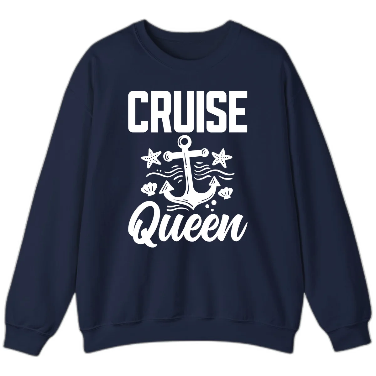 Cruise Queen Anchor Nautical Sweatshirt in Navy