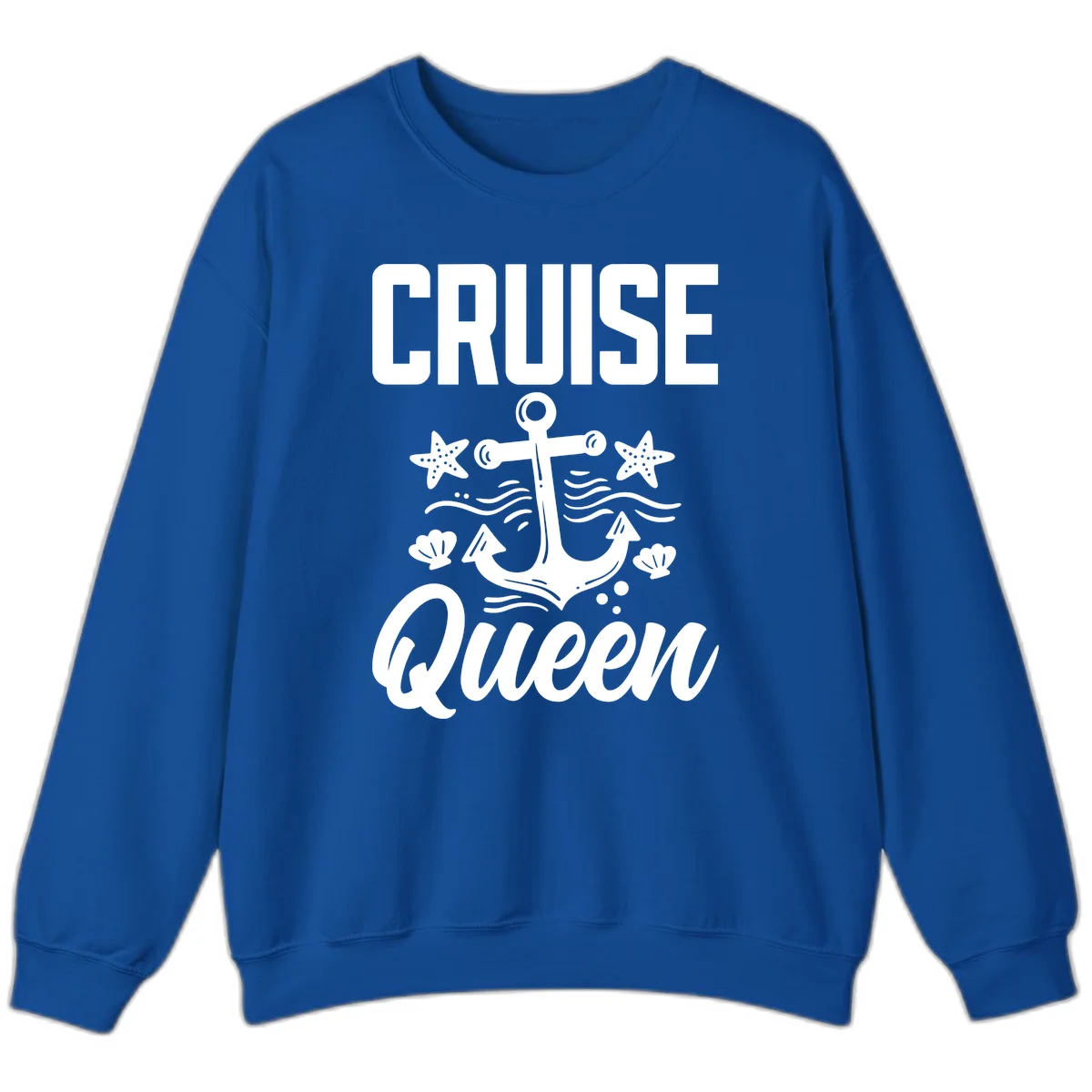 Cruise Queen Anchor Nautical Sweatshirt in Royal
