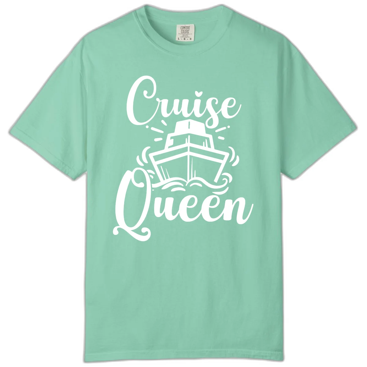 Cruise Queen Comfort Colors T-Shirt for Cruising in Island Reef