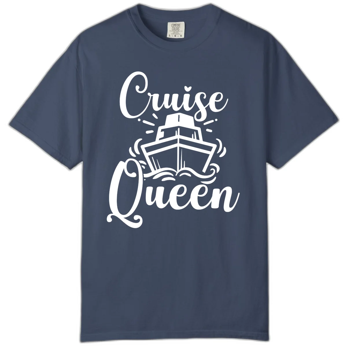Cruise Queen Comfort Colors T-Shirt for Cruising in Midnight