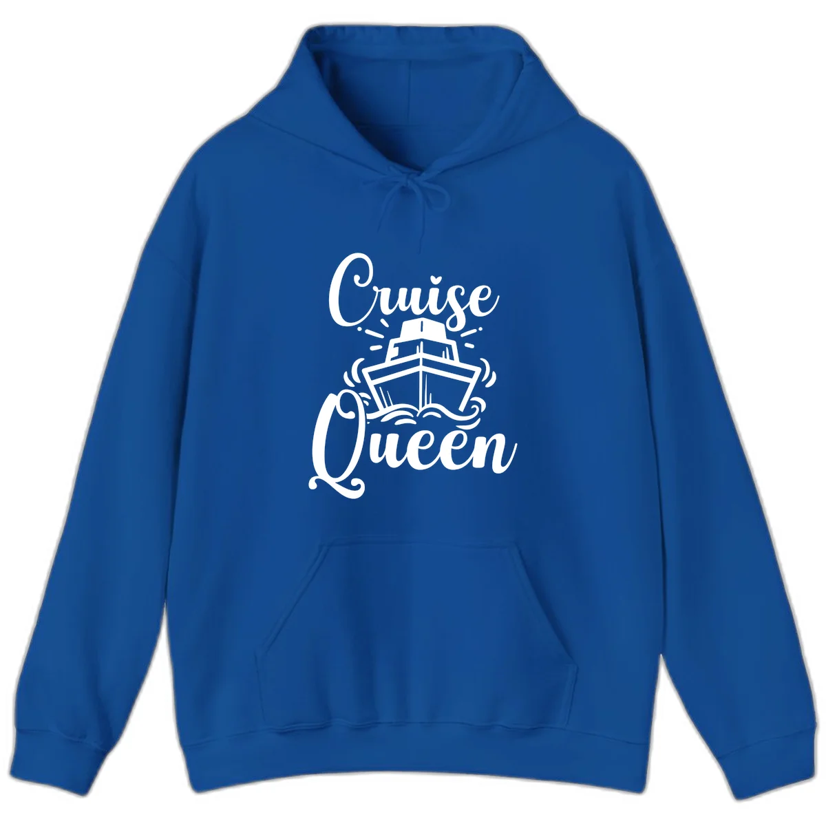 Cruise Queen Hoodie - Nautical Cruise Apparel in Royal
