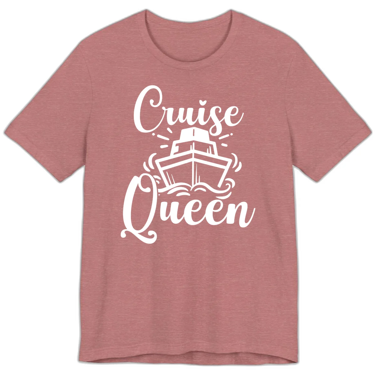Cruise Queen Premium T-Shirt - Vacation Ship Design in Heather Mauve