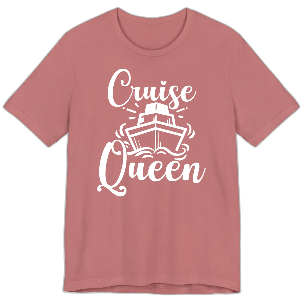 Cruise Queen Premium T-Shirt - Vacation Ship Design in Mauve