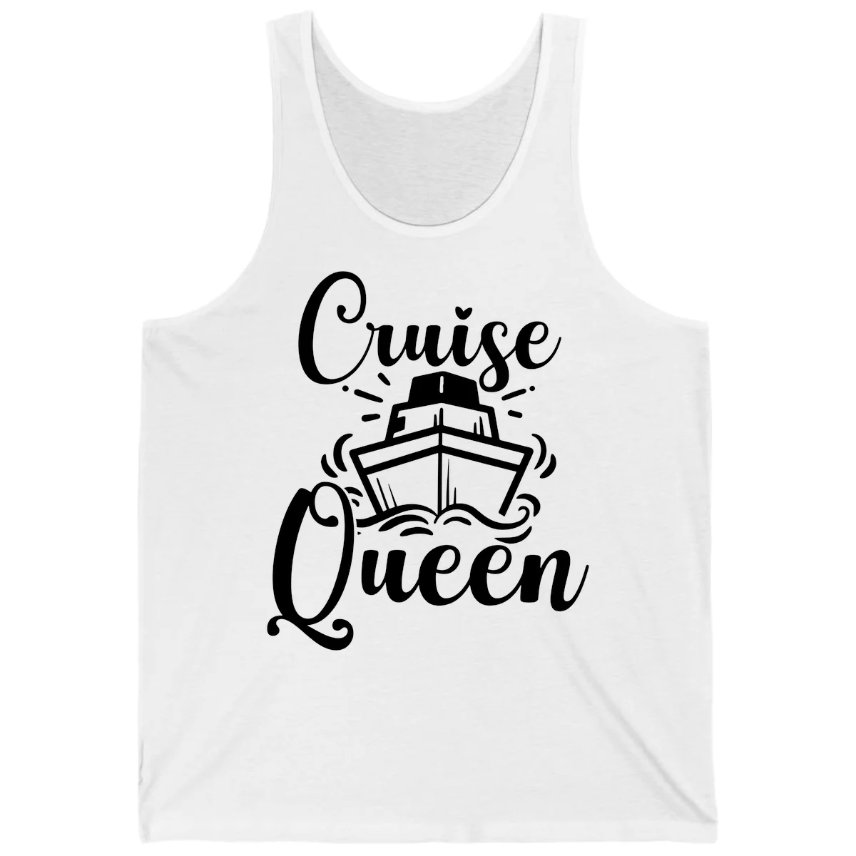 Cruise Queen Tank Top - Vacation Ready Apparel in White