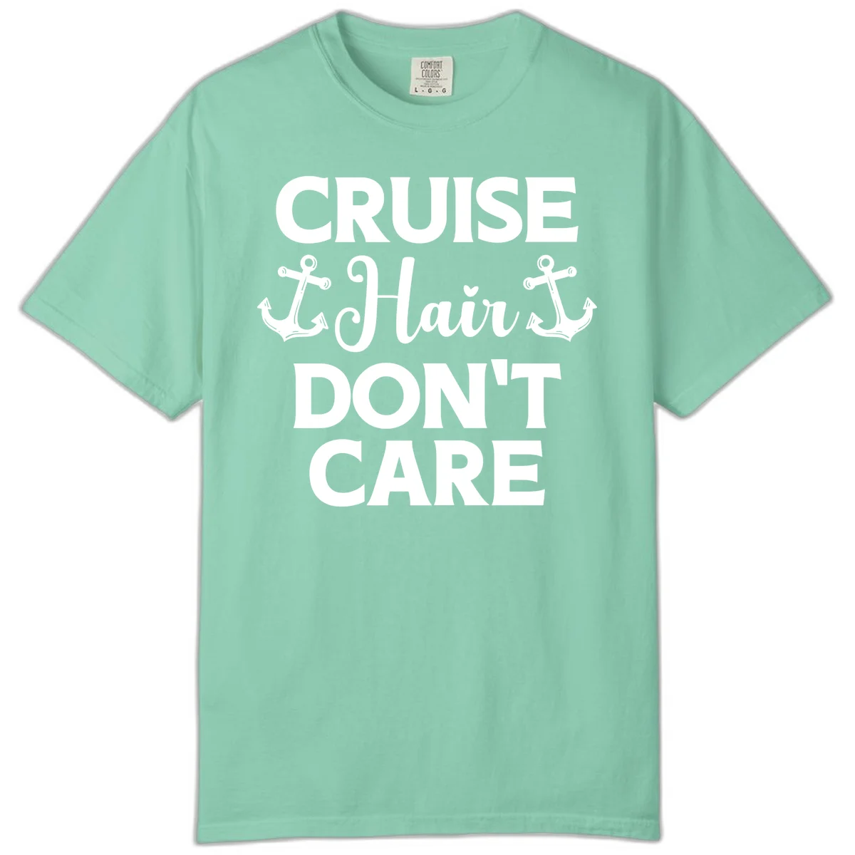 Cruise Hair Don't Care Comfort Color Tee in Island Reef