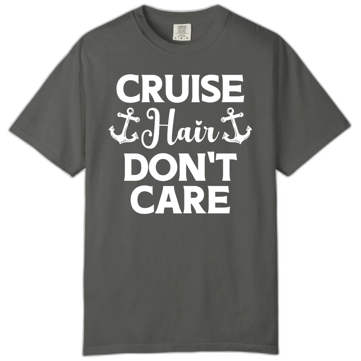 Cruise Hair Don't Care Comfort Color Tee in Pepper