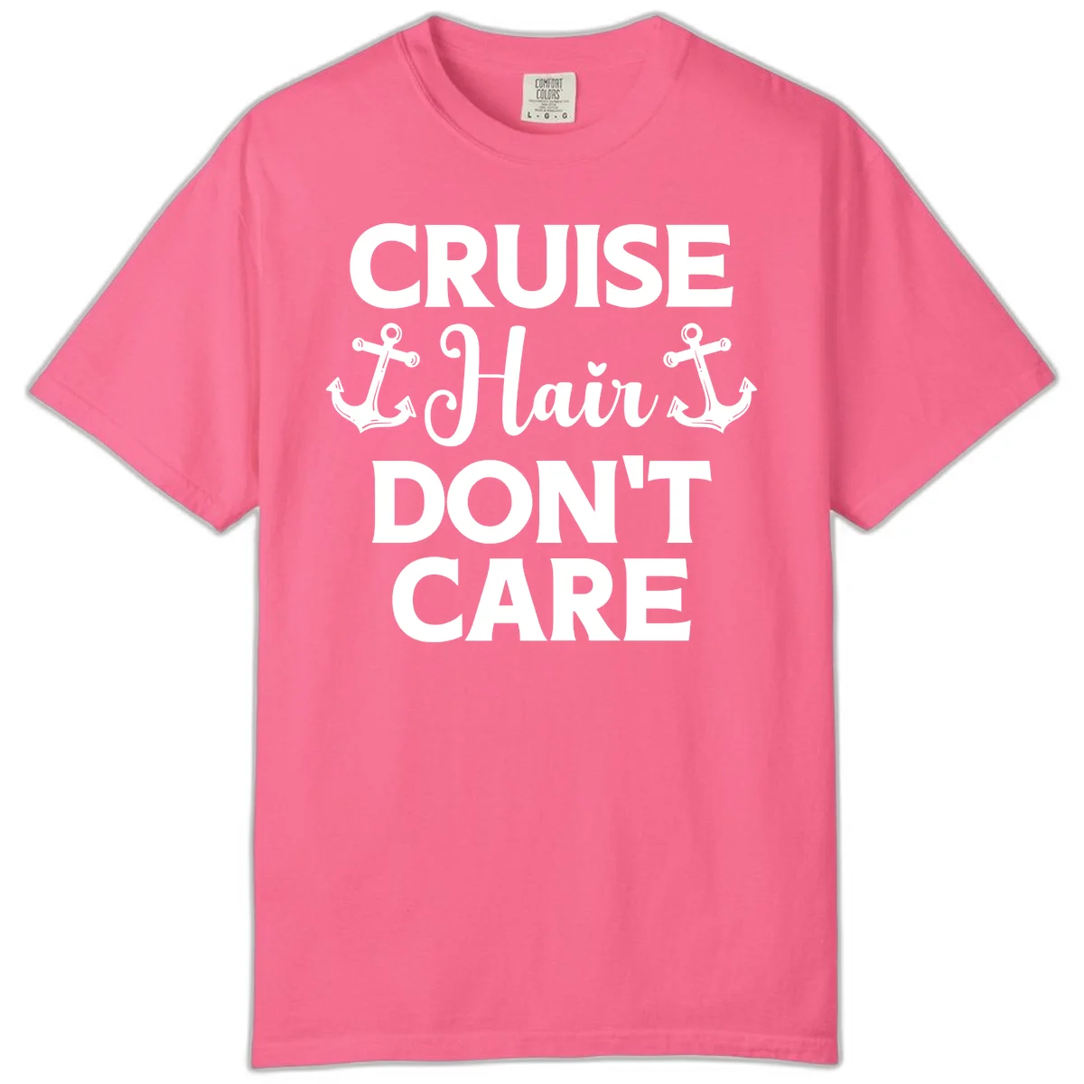 Cruise Hair Don't Care Comfort Color Tee in Crunchberry
