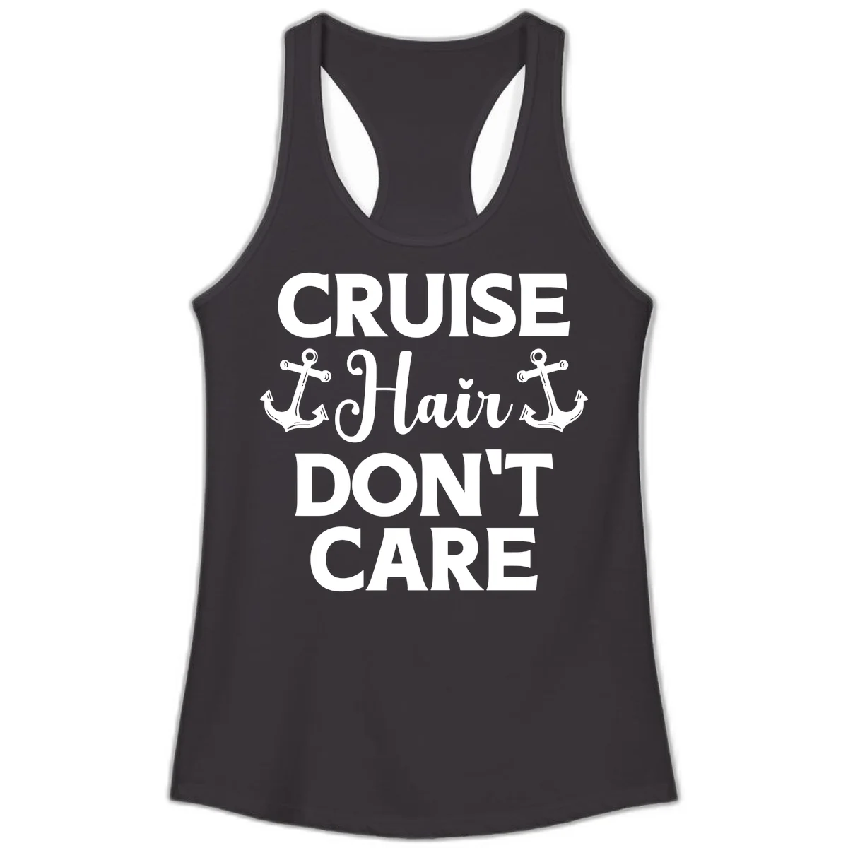 Cruise Hair Don't Care Ladies Tank in Black