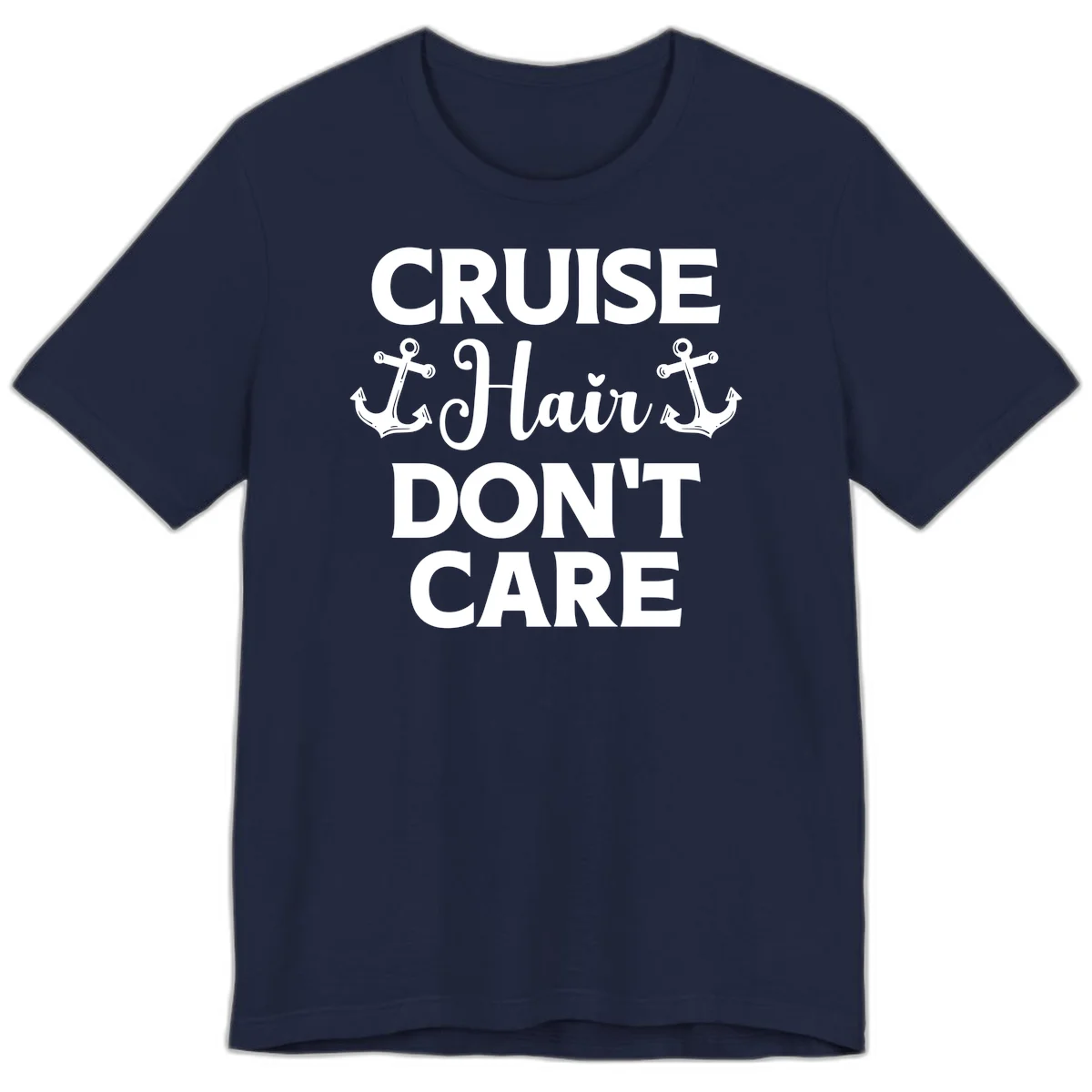 Cruise Hair Don't Care Premium T-Shirt in Navy
