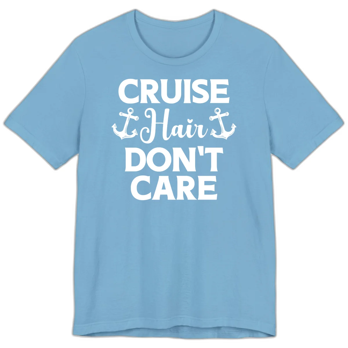 Cruise Hair Don't Care Premium T-Shirt in Ocean Blue