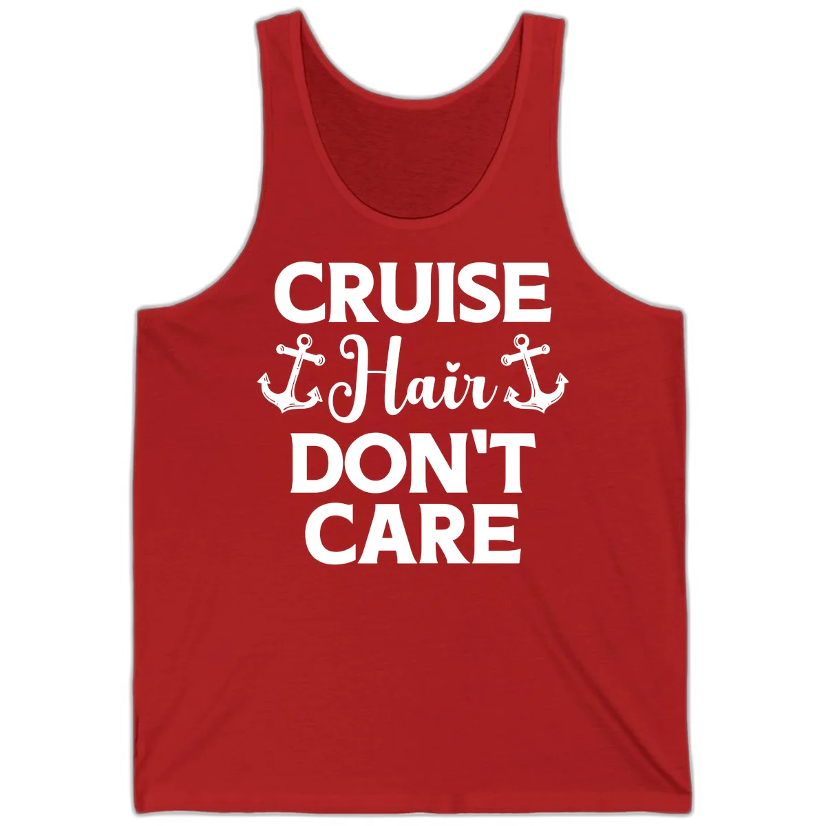 Cruise Hair Don't Care Tank Top in Red