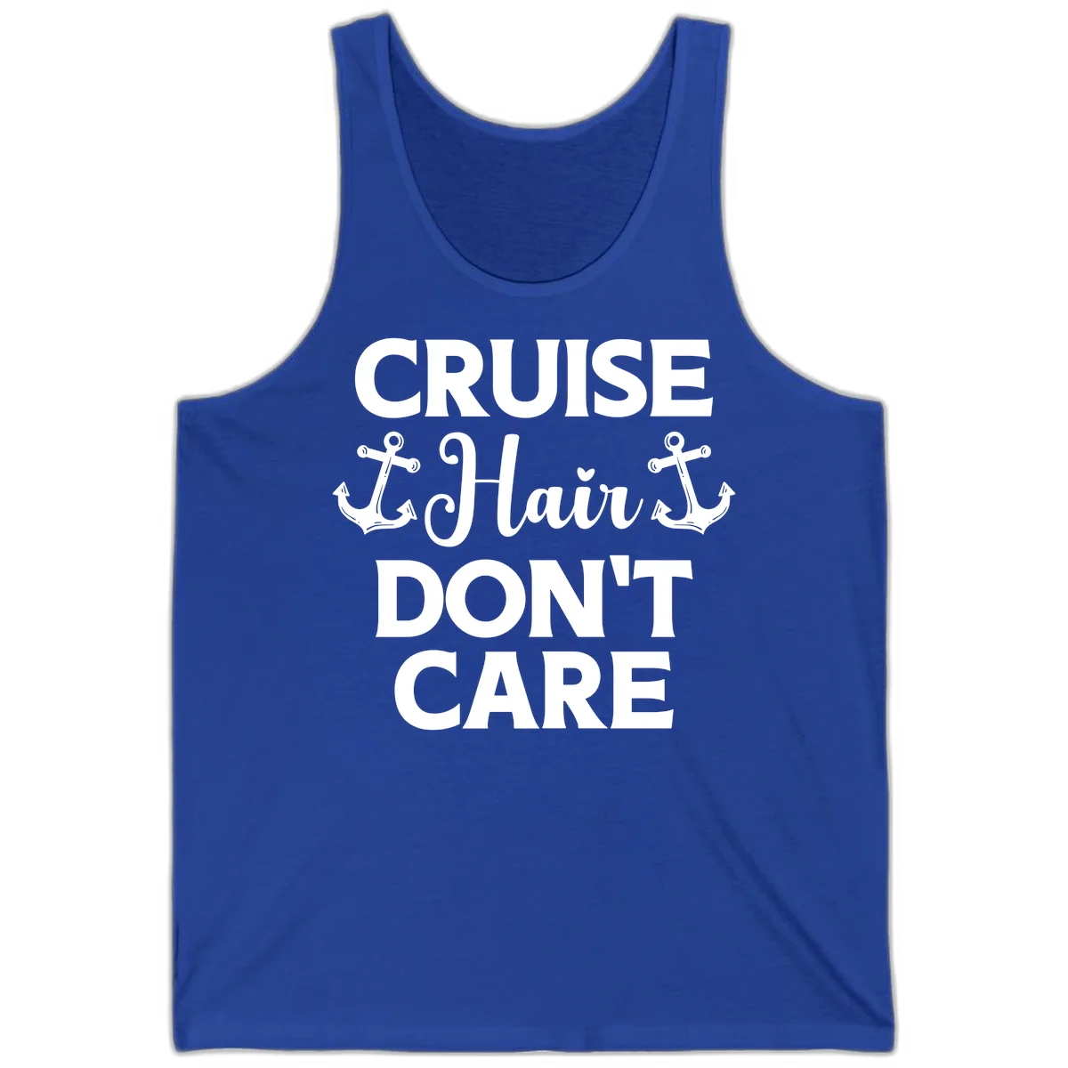 Cruise Hair Don't Care Tank Top in True Royal