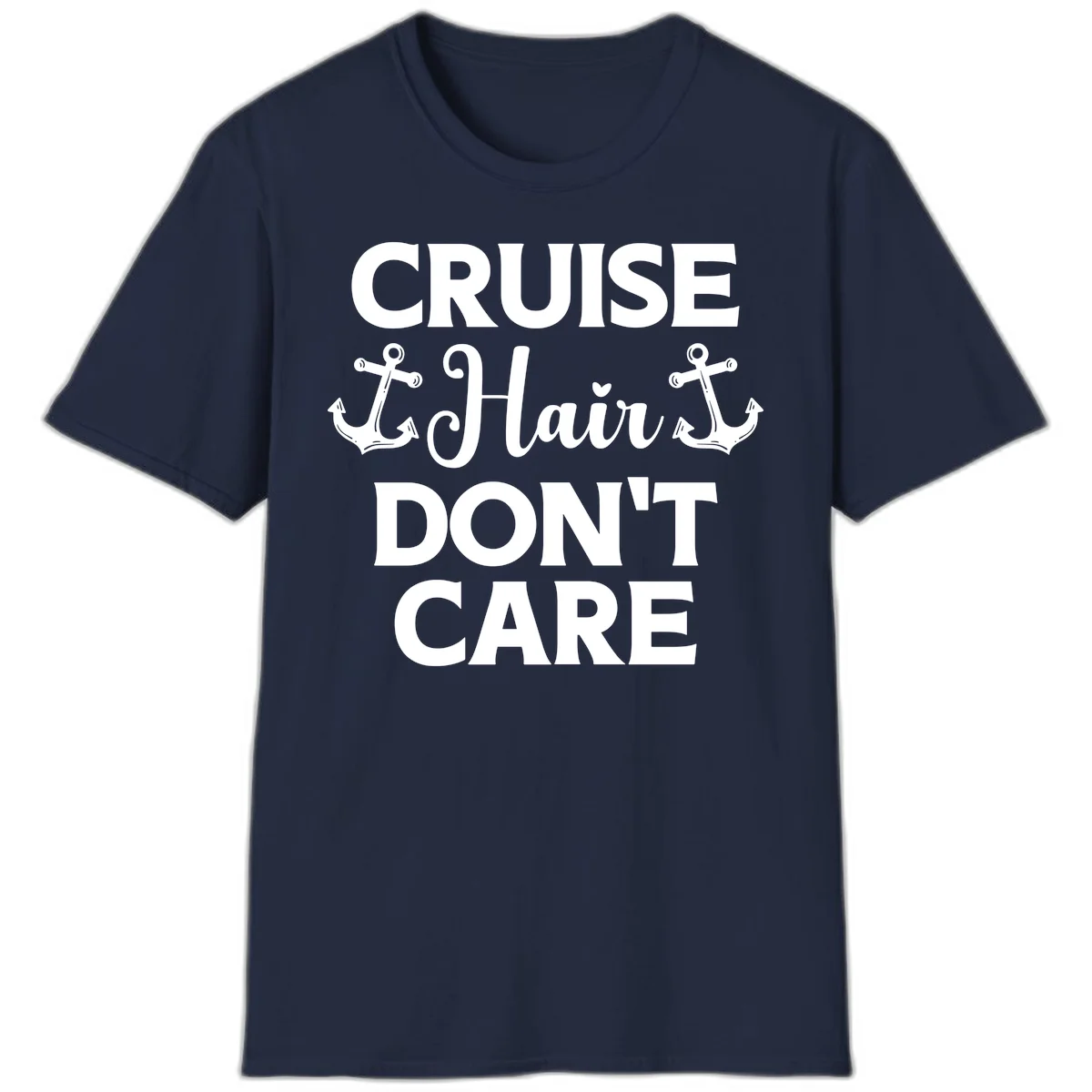 Cruise Hair Don't Care T-Shirt in Navy