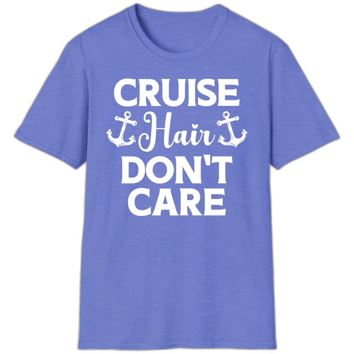 Cruise Hair Don't Care T-Shirt in Heather Royal