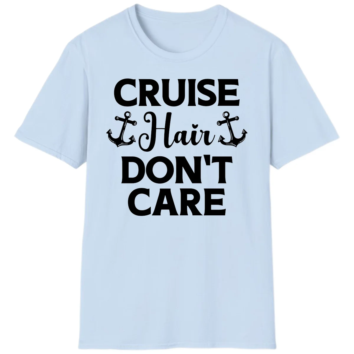 Cruise Hair Don't Care T-Shirt in Light Blue