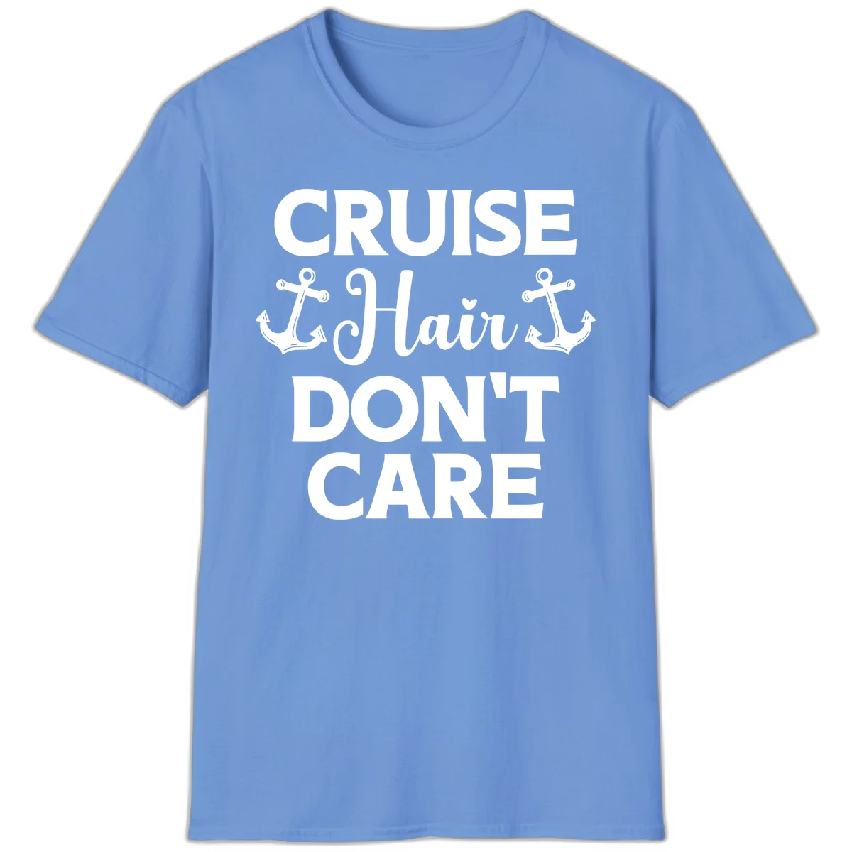 Cruise Hair Don't Care T-Shirt in Carolina Blue