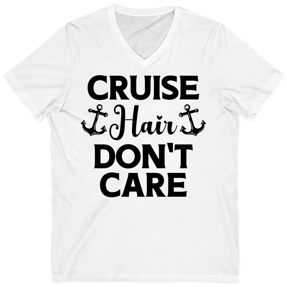 Cruise Hair Don't Care V-Neck in White