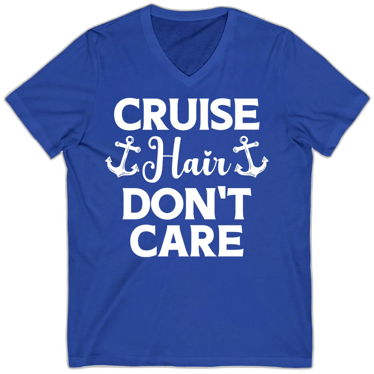 Cruise Hair Don't Care V-Neck in True Royal