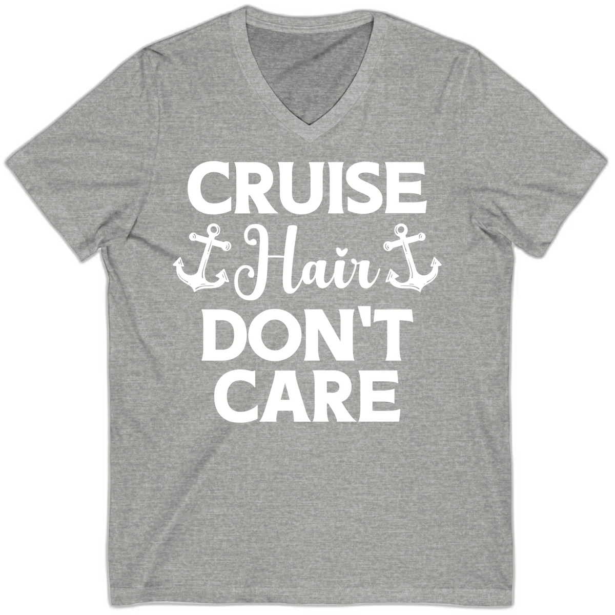 Cruise Hair Don't Care V-Neck in Athletic Heather