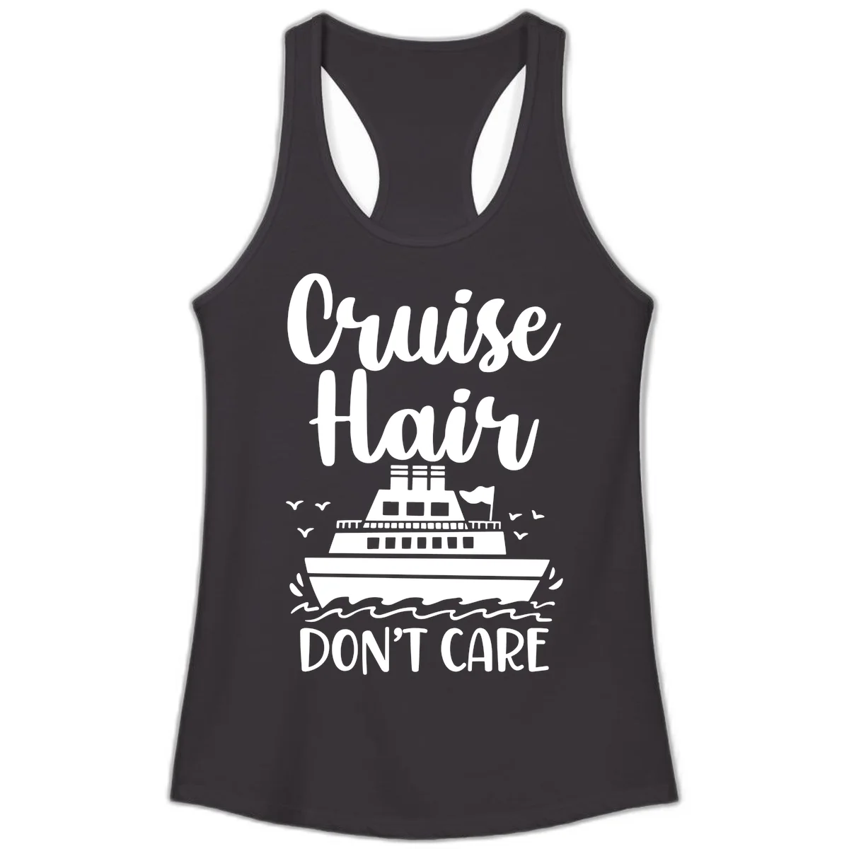 Cruise Hair Don't Care Ladies Tank Top in Black