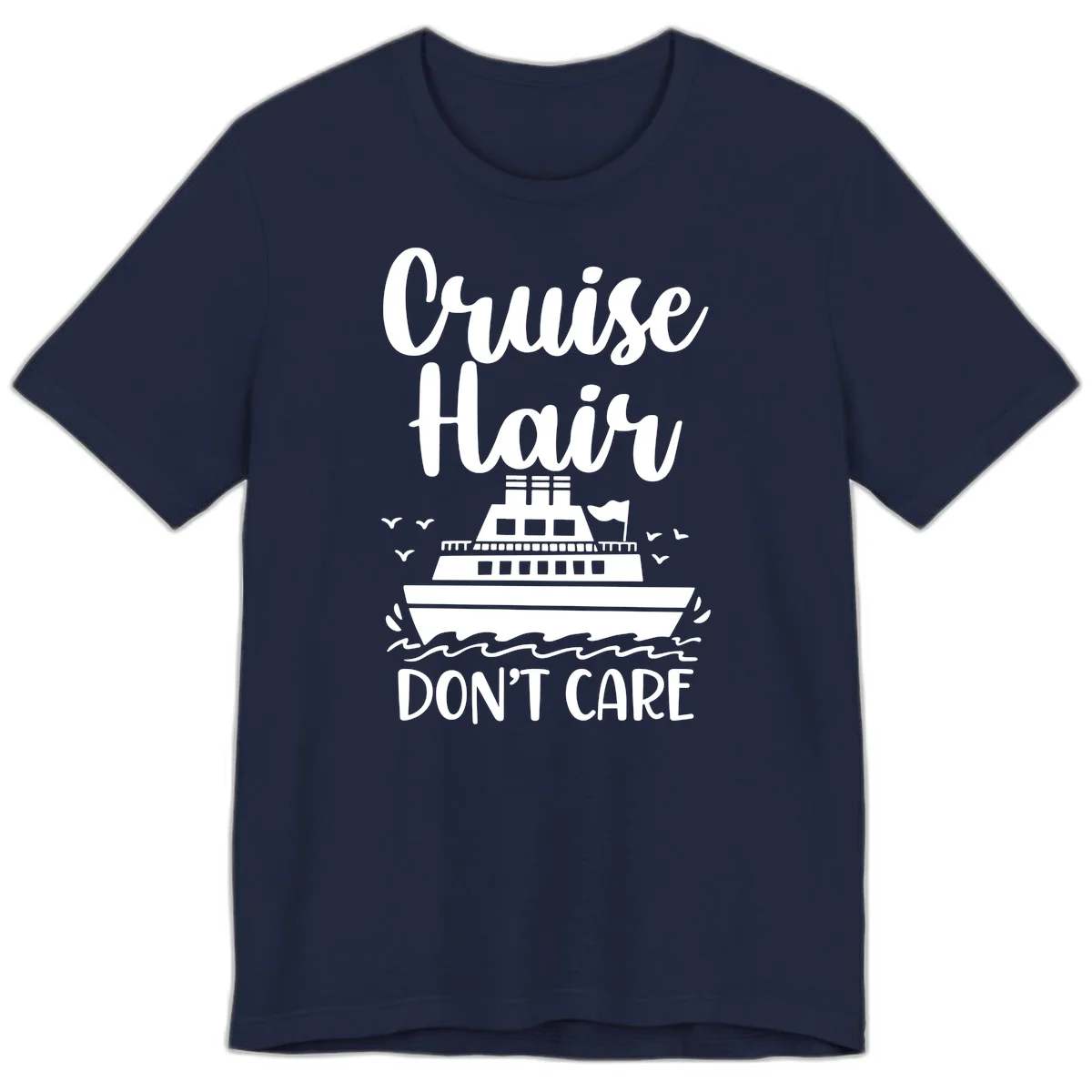 Cruise Hair Don't Care Premium T-Shirt in Navy