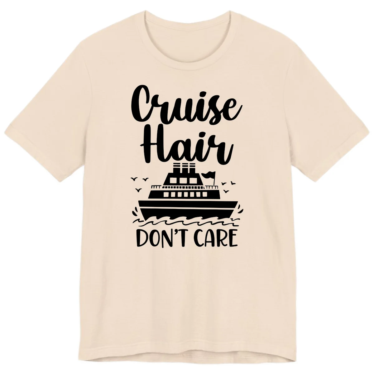 Cruise Hair Don't Care Premium T-Shirt in Soft Cream