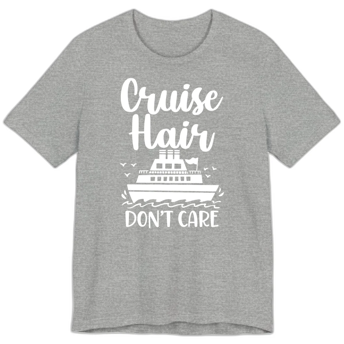 Cruise Hair Don't Care Premium T-Shirt in Athletic Heather
