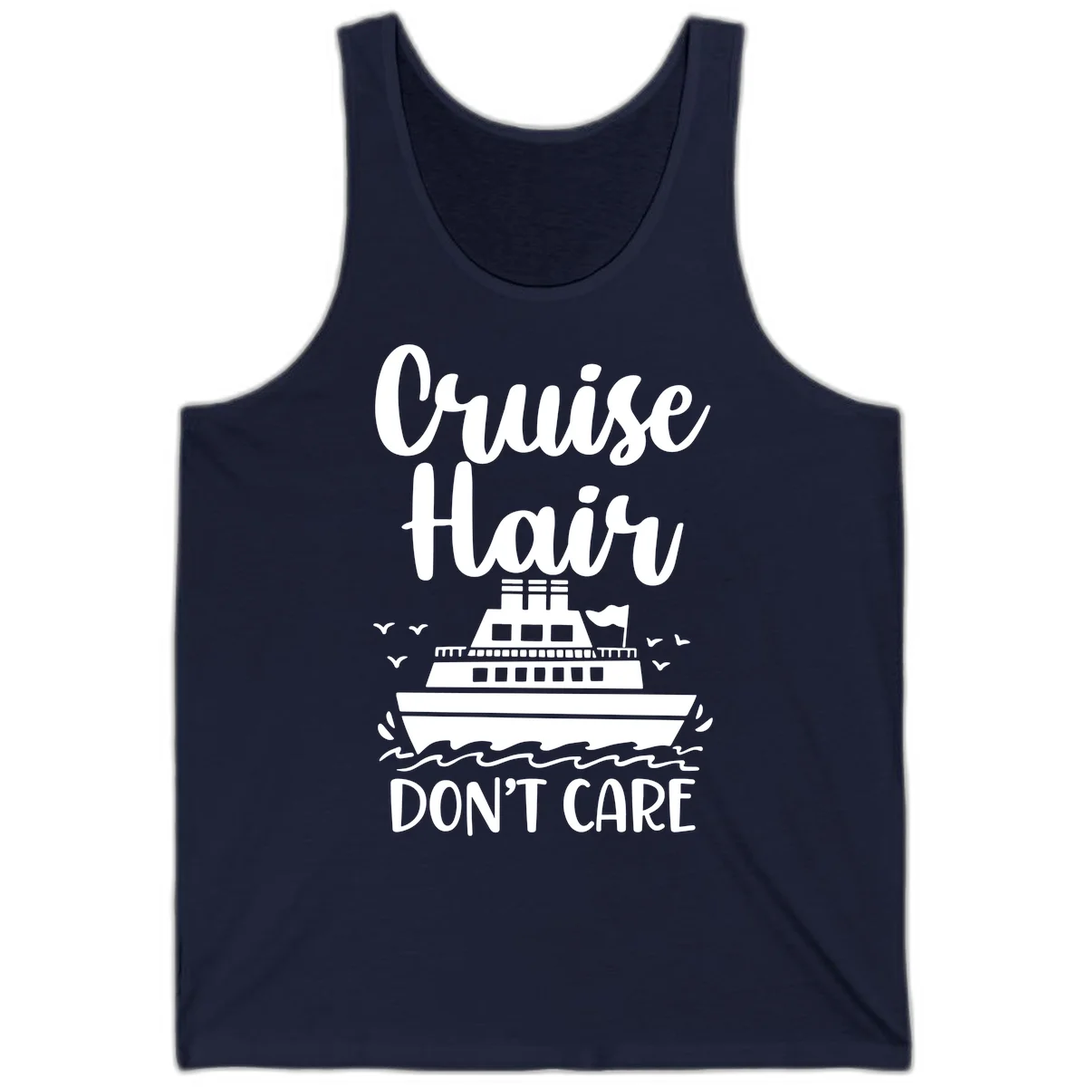 Cruise Hair Don't Care Tank Top in Navy