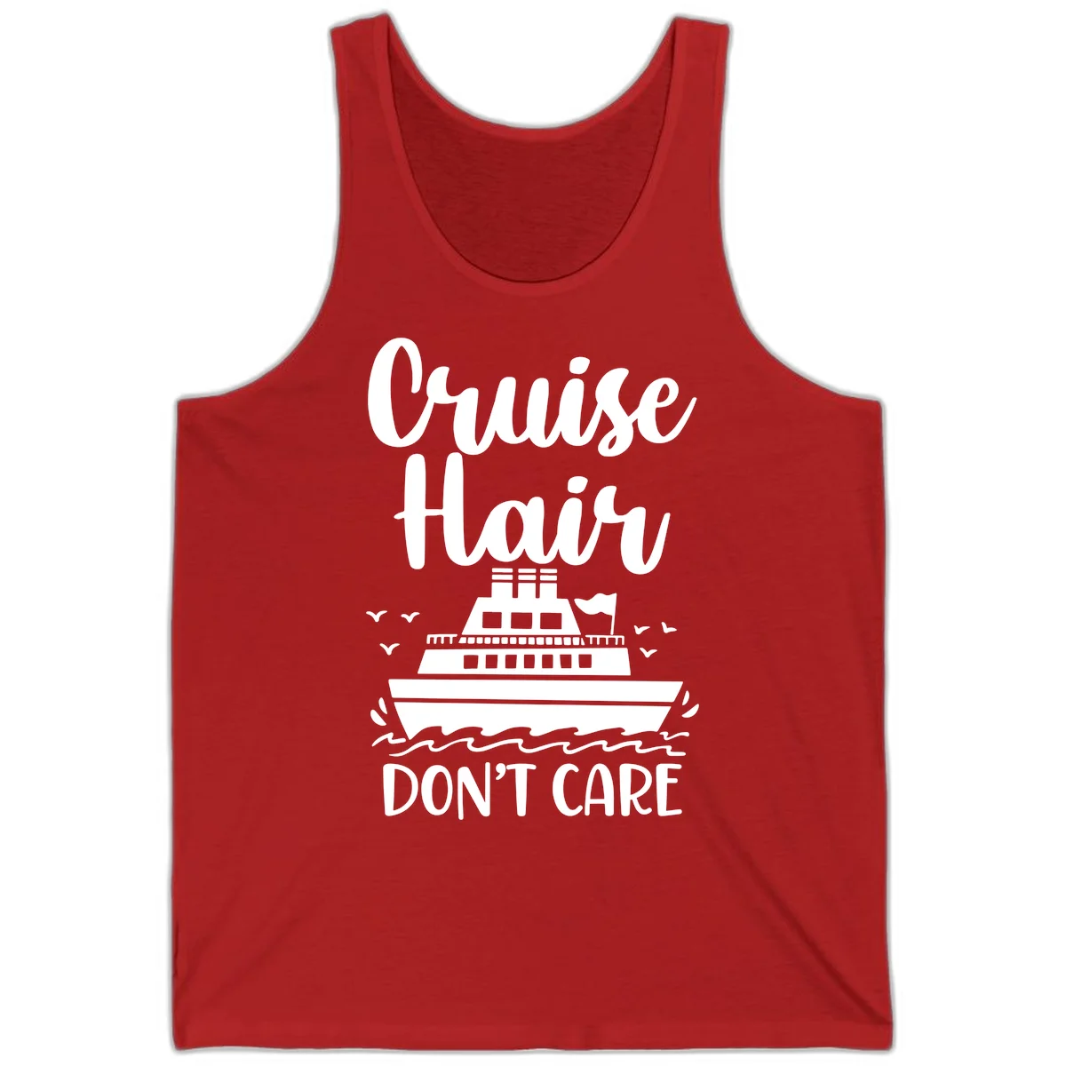 Cruise Hair Don't Care Tank Top in Red