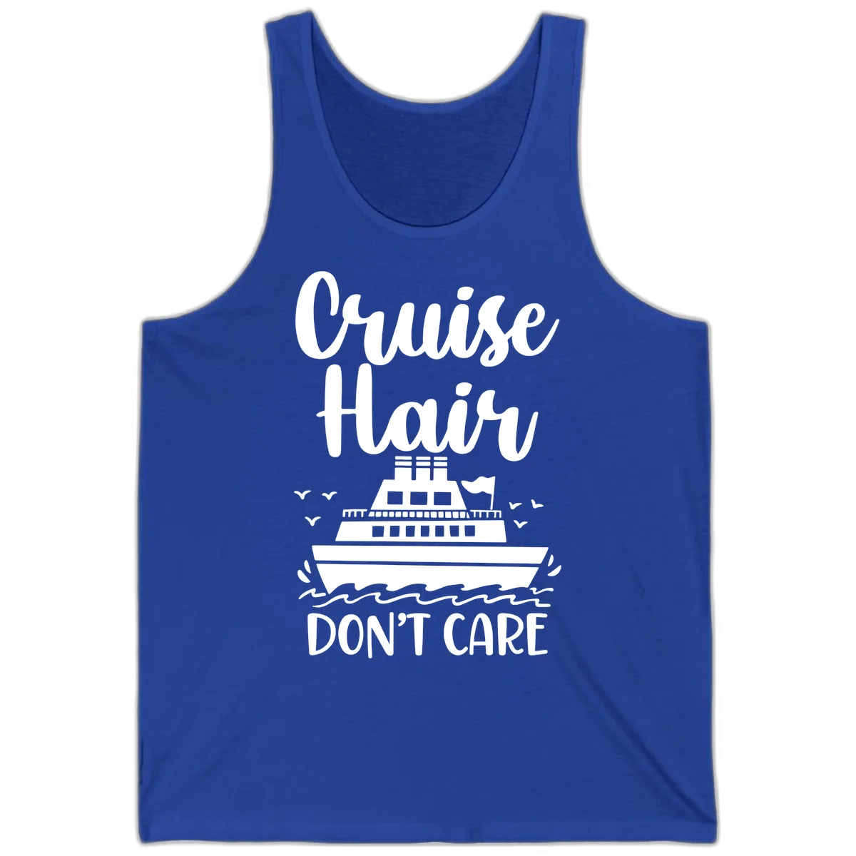 Cruise Hair Don't Care Tank Top in True Royal