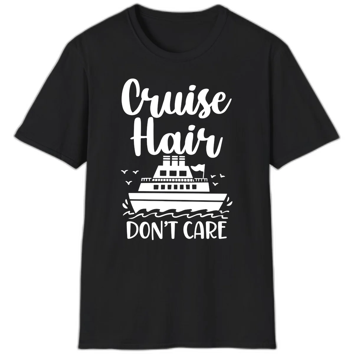 Cruise Hair Don't Care T-Shirt in Black