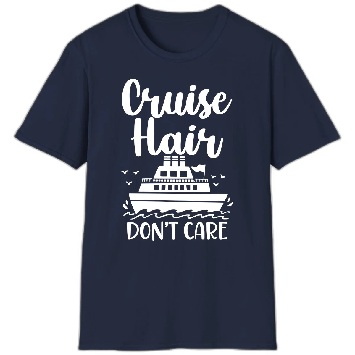 Cruise Hair Don't Care T-Shirt in Navy