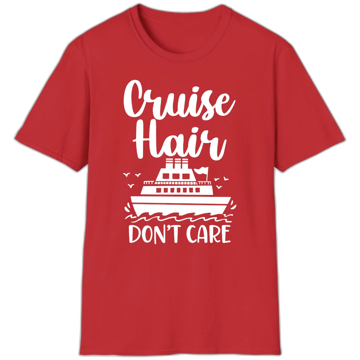 Cruise Hair Don't Care T-Shirt in Red