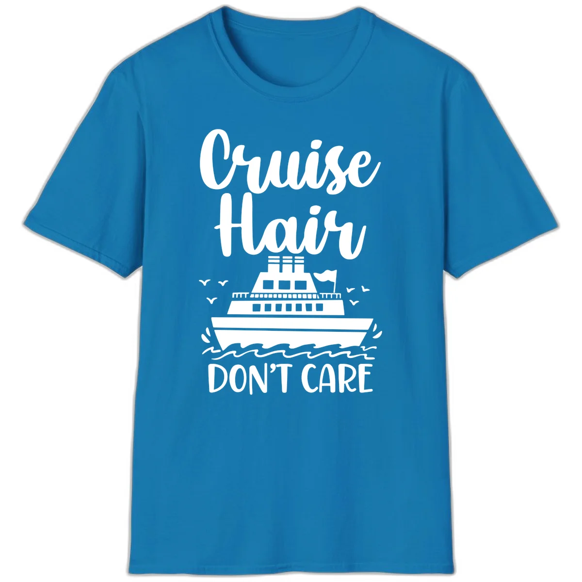Cruise Hair Don't Care T-Shirt in Sapphire